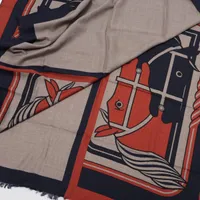 エルメス レクタングル QUADRIGE カドリージュ ストール カシミヤ