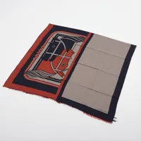 エルメス レクタングル QUADRIGE カドリージュ ストール カシミヤ