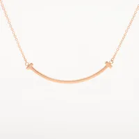 TIFFANY&Co ティファニー 750 Tスマイル ネックレス スモール TIFFANY&Co. 美品 ティファニー TIFFANY＆CO．Tスマイル