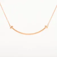 すぐ届く【TIFFANY】Tスマイル スモール ダイヤ ネックレス Tスマイルペンダント ネックレス（スモール）ダイヤモンド YG