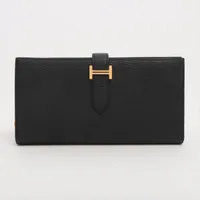 美品✨エルメス　長財布　べアンスフレ　ブラック　ロングウォレット HERMES エルメス 長財布 ベアンスフレ シェブルミゾル ブラック