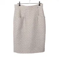 シャネル P47 コットン×レーヨン スカート 40 レディース ベージュ