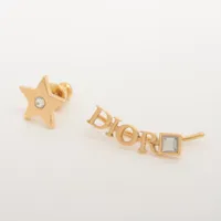 ディオール Dior Star ピアス(片耳用) GP×ラインストーン