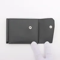 ヴァレクストラ レザー マネークリップ グレー A3586371｜中古