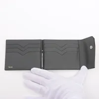 ヴァレクストラ レザー マネークリップ グレー A3586371｜中古