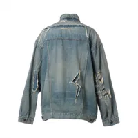 バレンシアガ 23SS コットン デニムジャケット 3 メンズ ブルー 727840