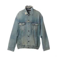 バレンシアガ 23SS コットン デニムジャケット 3 メンズ ブルー