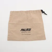グッチ×PALACE シェリーライン ベルト 85/34 GP×革×キャンバス