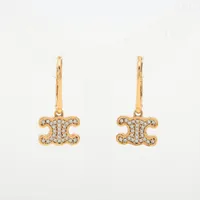 未使用　セリーヌ　トリオンフ　ラインストーンピアス　ゴールド 楽天市場】【ｸｰﾎﾟﾝ5%OFF】セリーヌ／CELINE ”RHINESTONE STUDS