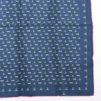 エルメス ハンカチ★シルク100%★ネイビー ハンカチーフ 《エルメス・エレクトリック》 | Hermès