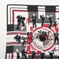 エルメス スカーフ シルク ブラック カレ70 ORIGINAL TROCADERO JAZZ