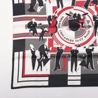 エルメス スカーフ シルク ブラック カレ70 ORIGINAL TROCADERO JAZZ