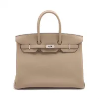 エルメス バーキン35 トゴ ベージュマルファ シルバー金具 W