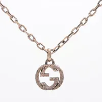 グッチ インターロッキングG アラベスク ネックレス 925 18.3g