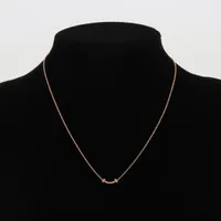 【未使用に近い】ティファニー ネックレス Tスマイル ミニ Au750 ティファニー TIFFANY＆CO Tスマイル ネックレスミニ ゴールド
