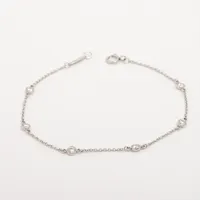 【極美品】ティファニー pt950 バイザヤード ダイヤ ブレスレット 6170 TIFFANY&Co. ティファニー バイザヤード ブレスレット Pt950