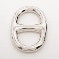 新品エルメススカーフリング 90 シェーヌダンクル　シルバー スカーフリング 90 《シェーヌ・ダンクル・トレッセ》 | Hermès