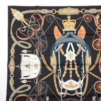 HERMES 最新作 上品 大人スカーフ シルク カレ90 Stately Wheels 洗練されたデザイン】Carre 90 Stately Wheels (HERMES/スカーフ