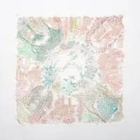 【超美品】Hermes カレ90 シルク スカーフ レイラの庭 エルメス カレ90 Le Jardin de Leila レイラの庭 スカーフ