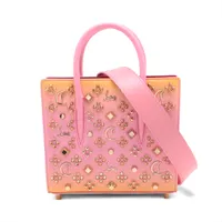 未使用保管品　Christian Louboutin ピンクポーチ スタッズ付き 中古・古着通販】Christian Louboutin (クリスチャン・ルブタン