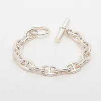エルメス シェーヌダンクルMM ブレスレット 14コマ 925 53.2g