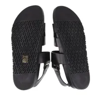 【日常を豊かにする♪】 HERMES レザーサンダル エルメス レザー サンダル EU40 ユニセックス ブラック タカラ