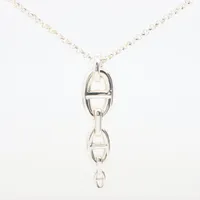 大人気☆HERMES☆Pendentif Chaine d'Ancre Enchaineeネックレス Hermes Chaine d'Ancre Enchainee Silver Pendant Necklace