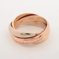 カルティエ トリニティ リング レア品 #48 Au750PG【22032】 カルティエ トリニティ リング レア品 #48 Au750PG【22032