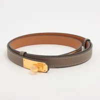 HERMES ケリーベルト ゴールドバックル　新品 Kelly 新品 HERMES エルメス ケリーベルト ヴォー・エプソン
