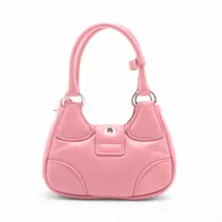 PRADA プラダ ナッパソフト ムーン レザー 2WAYハンドバッグ ピンク プラダ ナッパソフト ムーン レザー 2WAYハンドバッグ ピンク