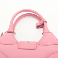 PRADA プラダ ナッパソフト ムーン レザー 2WAYハンドバッグ ピンク PRADA プラダ ナッパソフト ムーン レザー 2WAYハンドバッグ ピンク