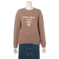 プラダ 21年 ウール×カシミヤ ニット 36 レディース ベージュ