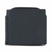 ヴァレクストラ レザー マネークリップ ネイビー A3594320｜中古