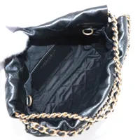 Chanel Chanel 22 Mini Leather Chain Shoulder Bag Black Gold