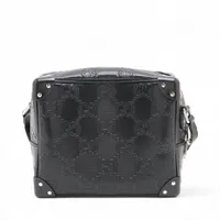 グッチ GGエンボスレザー ショルダーバッグ 626363 グッチ GGエンボス レザー ショルダーバッグ ブラック 626363