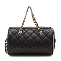 シャネル　キャビアスキン　マトラッセ　ブラック シャネル CHANEL マトラッセ23 ブラック キャビアスキン