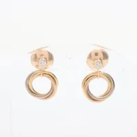カルティエ ピアス トリニティ ダイヤ Cartier】Trinity トリニティ ピアス ダイヤ gold すぐ届く