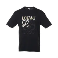 ロエベ アナグラム コットン Tシャツ XS メンズ ブラック H526Y22J61