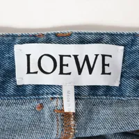 ロエベ アナグラム コットン デニムパンツ 32 レディース ブルー