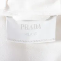 プラダ PRADA パーカー Size:L 21AW トライアングルロゴ プリント ホワイト PRADA - プラダ PRADA Size:L 21AW トライアングルロゴ プリント