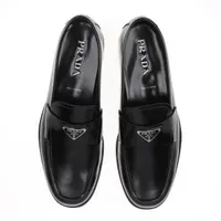 プラダ トライアングルロゴ レザー ローファー PRADA プラダ （PRADA） ヴィンテージ トライアングルロゴ