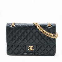 【CHANEL】 フラップバッグ ダブルロック ラムスキン JT968 シャネル デカマトラッセ34 マキシ ラムスキン ダブルフラップ