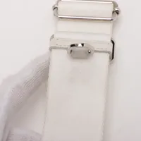 【PRADA】セール 1BH190 ラフィア バンドリエール ショルダー プラダ トライアングル ラフィア ショルダーバッグ ホワイト