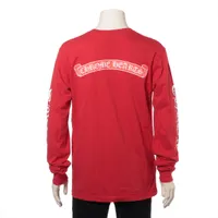 クロムハーツ ロングTシャツ コットン サイズL レッド ホースシュー