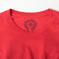 クロムハーツ ロングTシャツ コットン サイズL レッド ホースシュー