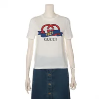 ◆GUCCI◆ インターロッキングGプリント コットンTシャツ White GUCCI（グッチ）インターロッキングプリントTシャツ』ハイ