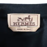 国内発送・すぐ届く【HERMES】コットン Tシャツ エルメス コットン Tシャツ XS メンズ ネイビー 代理店タグなし