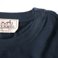 国内発送・すぐ届く【HERMES】コットン Tシャツ エルメス コットン Tシャツ XS メンズ ネイビー 代理店タグなし