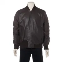 ヴィトン モノグラム 23SS レザー ブルゾン 44 メンズ ブラウン RM231Q