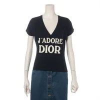 ディオール　定番Tシャツ　J’adior8 ブラック J'Adior 8 T-Shirt Black Cotton and Linen Jersey | DIOR